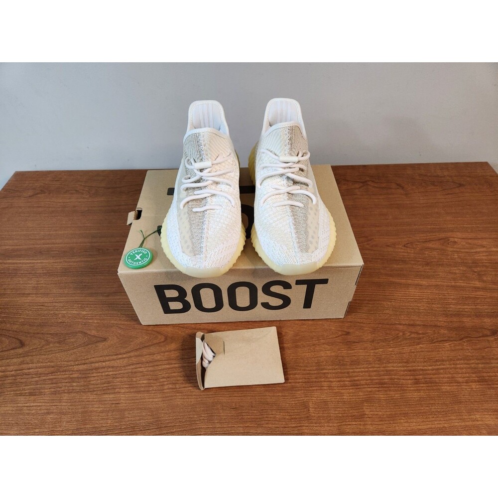 Adidas Men's Yeezy Boost 350 V2 Sneakers ~ Natural ~ FZ5246 Size 10 ~ W/ Box